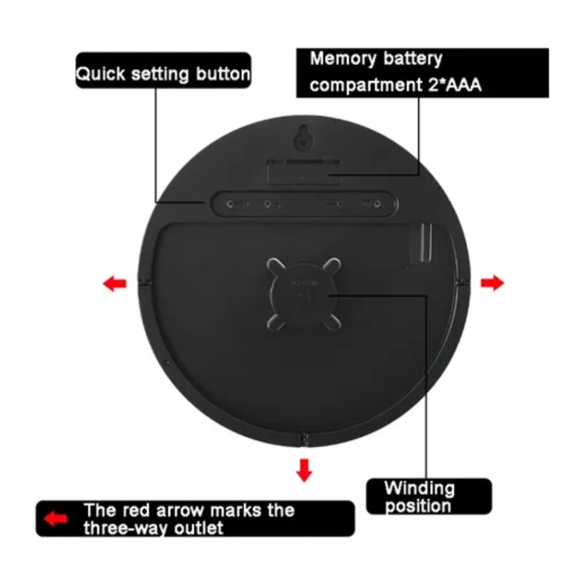 Reloj redondo digital de pared