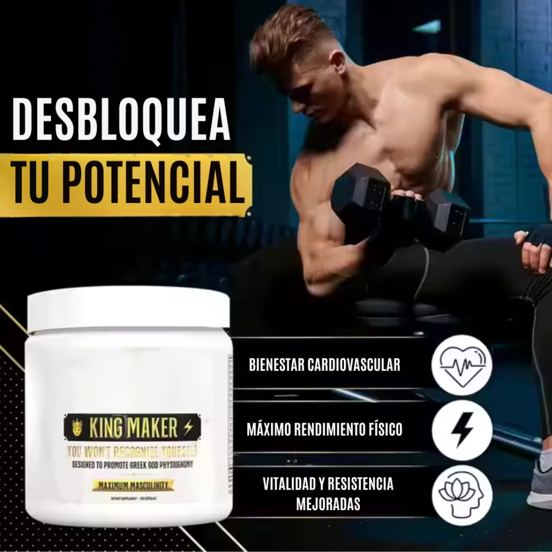 KING MAKER - POTENCIADOR DE TESTOSTERONA AUMENTA TU MASCULINIDAD