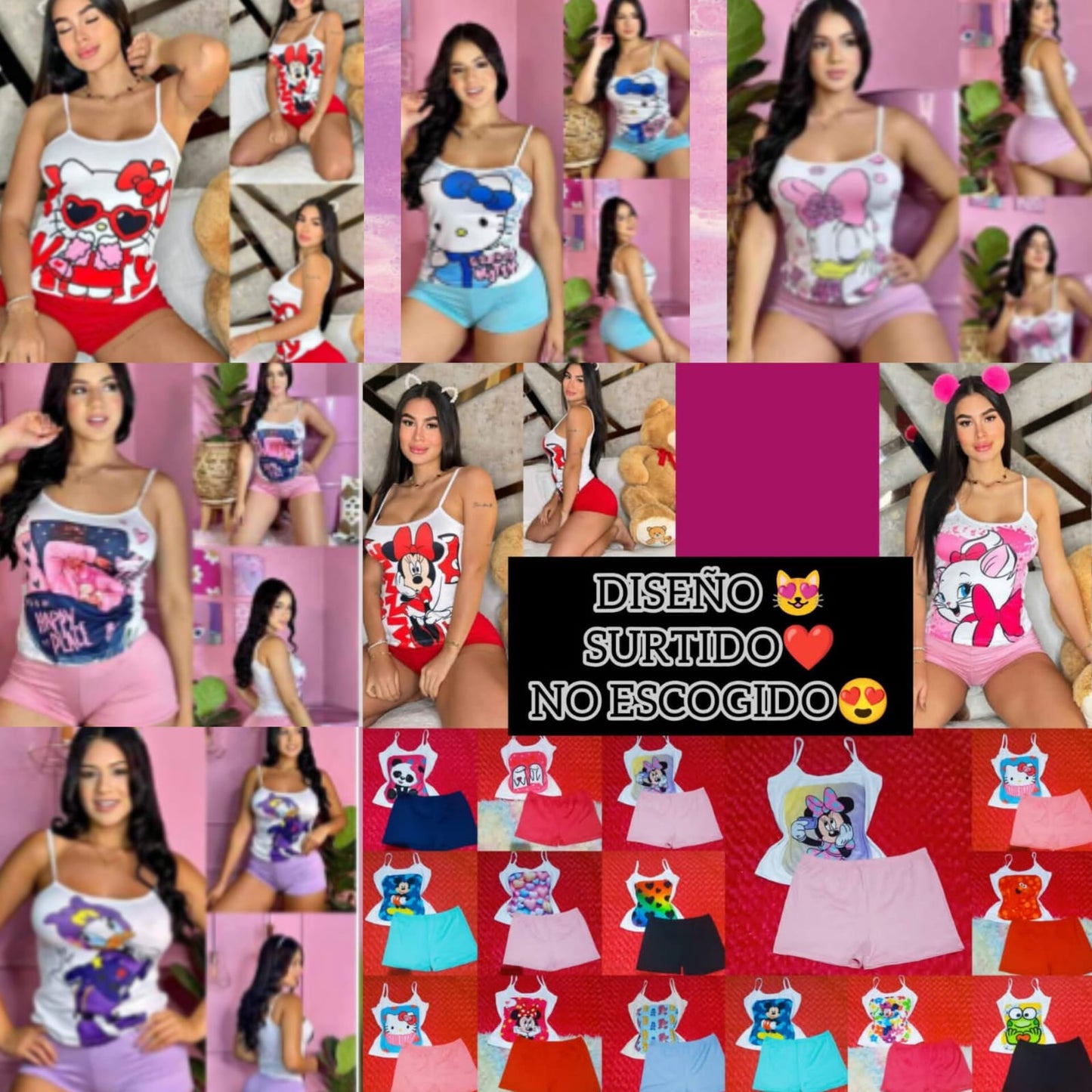 PIJAMA SHORT NEW X MEDIA DOCENA ( CADA UNA $25.000) SE ENVIAN SURTIDAS