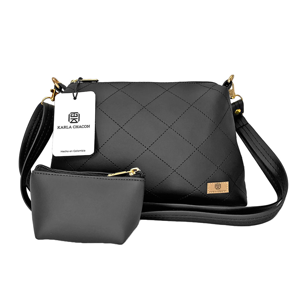 Bolso Set x3 Karla Chacon Rupe Negro