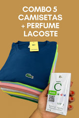 PACK X5 CAMISETAS LACOSTE + LOCION
