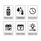 Reloj redondo digital de pared